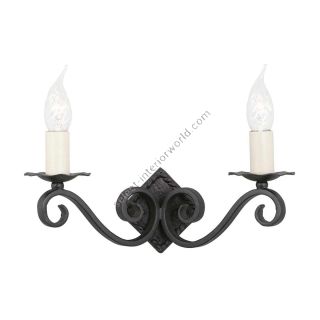 Elstead Lighting / Wall Lights / Rectory 2 Black Cast Iron