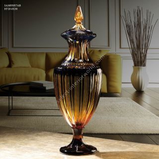 Italian Luxury Lighting / Vases / Amber Crystal 72 cm SAM95057AB