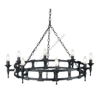 Elstead Lighting / Chandeliers / Saxon 8 Black