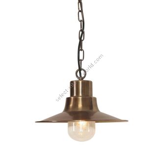 Elstead Lighting / Outdoor Pendant Lights / Sheldon 1 Chain Lantern Aged Brass