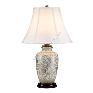 Elstead Lighting / Table Lamps / Silver Thistle 1 White and Silver