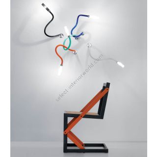 Fabbian Snake D63 Wall & Сeiling Lamp with Swing Arm IP40