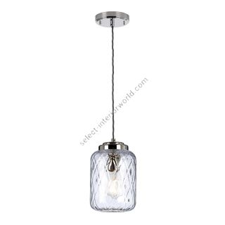 Elstead Lighting / Pendant Lights / Sola 1 Polished Nickel & Clear Glass