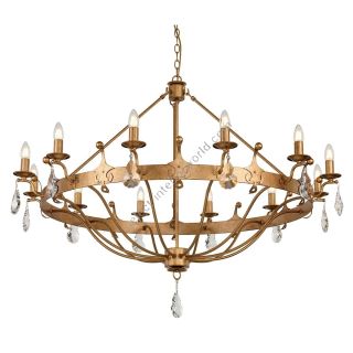 Elstead Lighting / Chandeliers / Windsor 12 Gold Patina