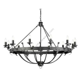 Elstead Lighting / Chandeliers / Windsor 12 Graphite