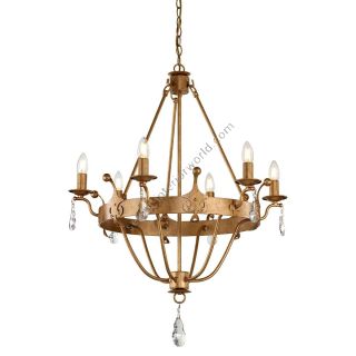 Elstead Lighting / Chandeliers / Windsor 6 Gold Patina