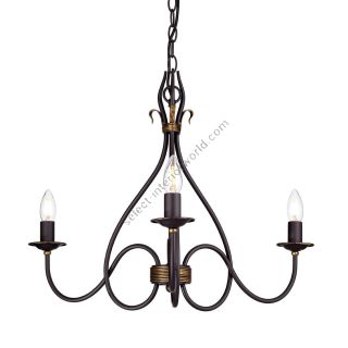Elstead Lighting / Chandeliers / Windermere 3 Rust & Gold