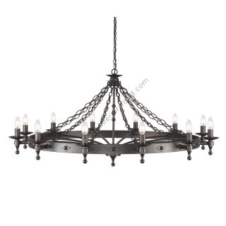 Elstead Lighting / Chandeliers / Warwick 12 Graphite Black