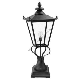 Elstead Lighting / Outdoor Pedestal Lights / Wilmslow 1 Lantern Black
