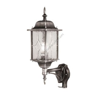 Elstead Lighting / Outdoor Wall Lights / Wexford Up Lantern with PIR Black & Silver