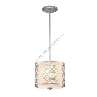 Elstead Lighting / Pendant Lights / Ziggy 2lt Small Lacquered Silver