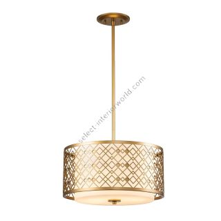 Elstead Lighting / Pendant Lights / Ziggy 2lt Medium Lacquered Gold