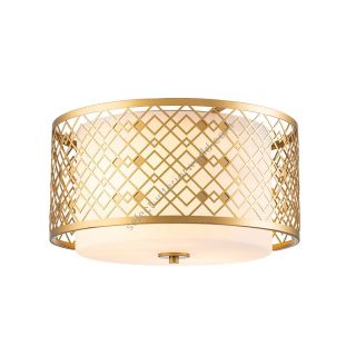 Elstead Lighting / Ceiling Lights / Ziggy 2 Medium Flush Lacquered Gold