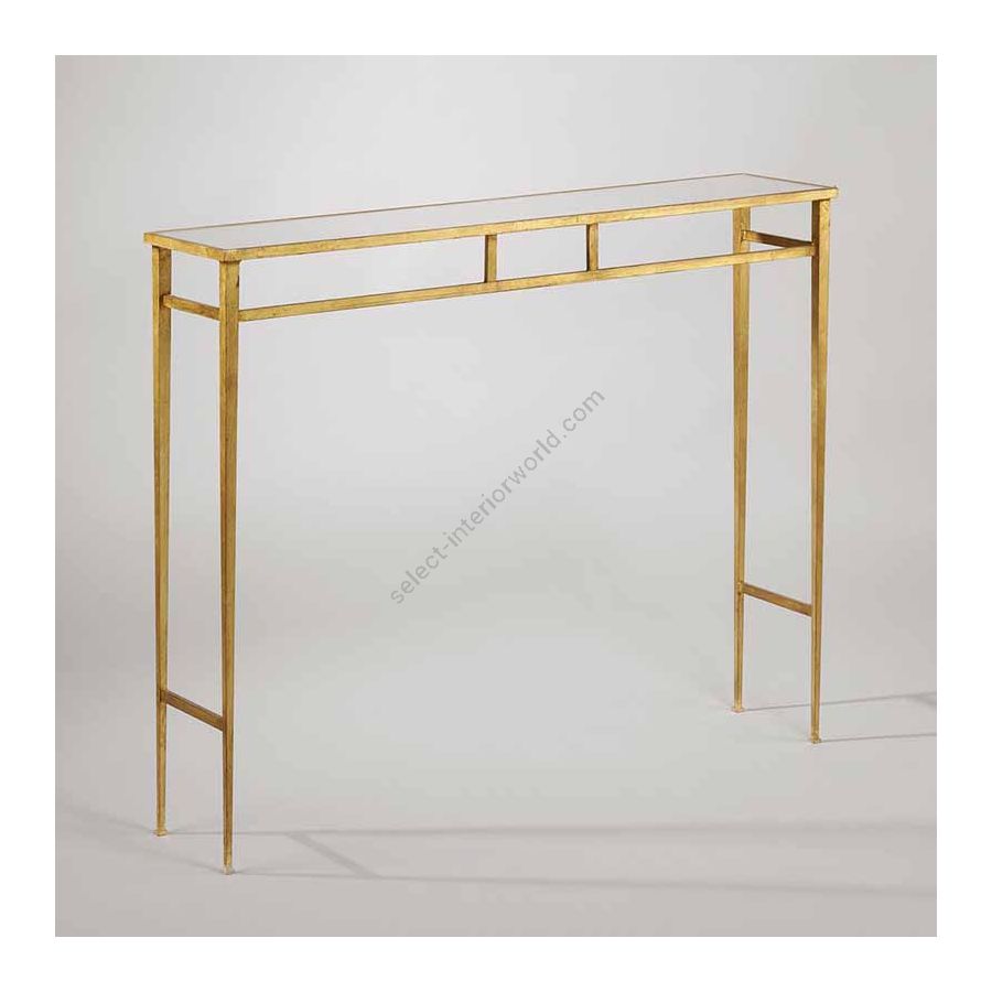 Console table / Gilt finish / Antiqued mirror top