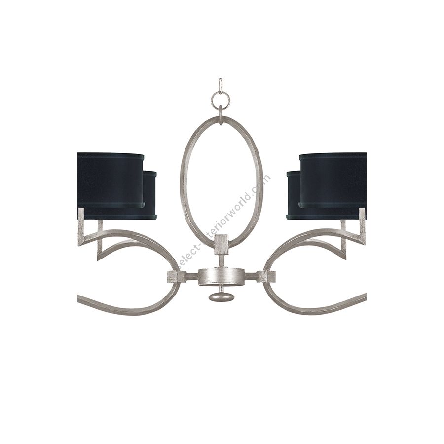 Silver Leaf / Black Fabric & Silver Inner Lining Shades - 780040-42