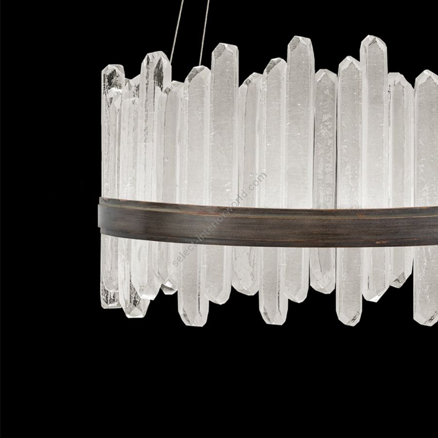 Patinated bronze finish