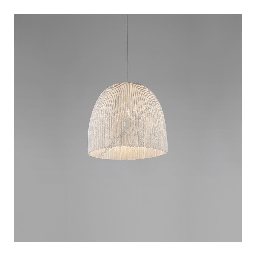 White color finish / Transparent cable / cm.: 150(H1/27 + H/123) x 28 x 28 / inch.: 59.1"(H1/10.6" + H2/48.4") x 11.02" x 11.02"