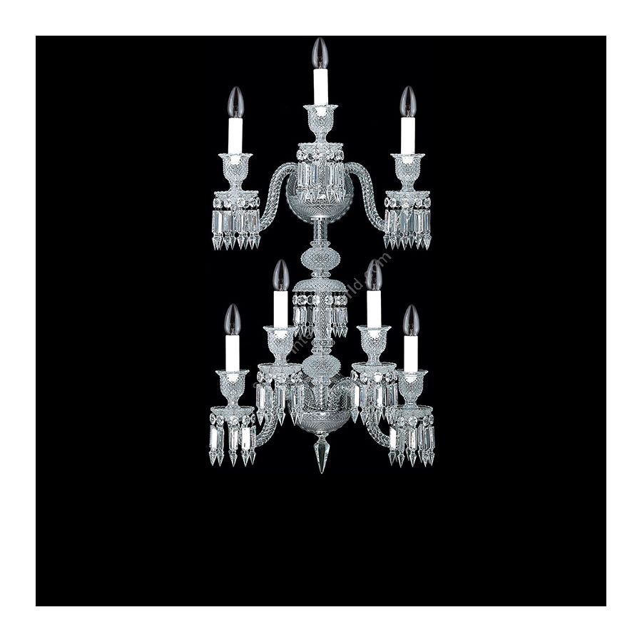 Clear Glass / Without Lampshades / 7 lights (cm.: 93 x 52 x 32 / inch.: 36.61 " x 20.47" x 12.6")