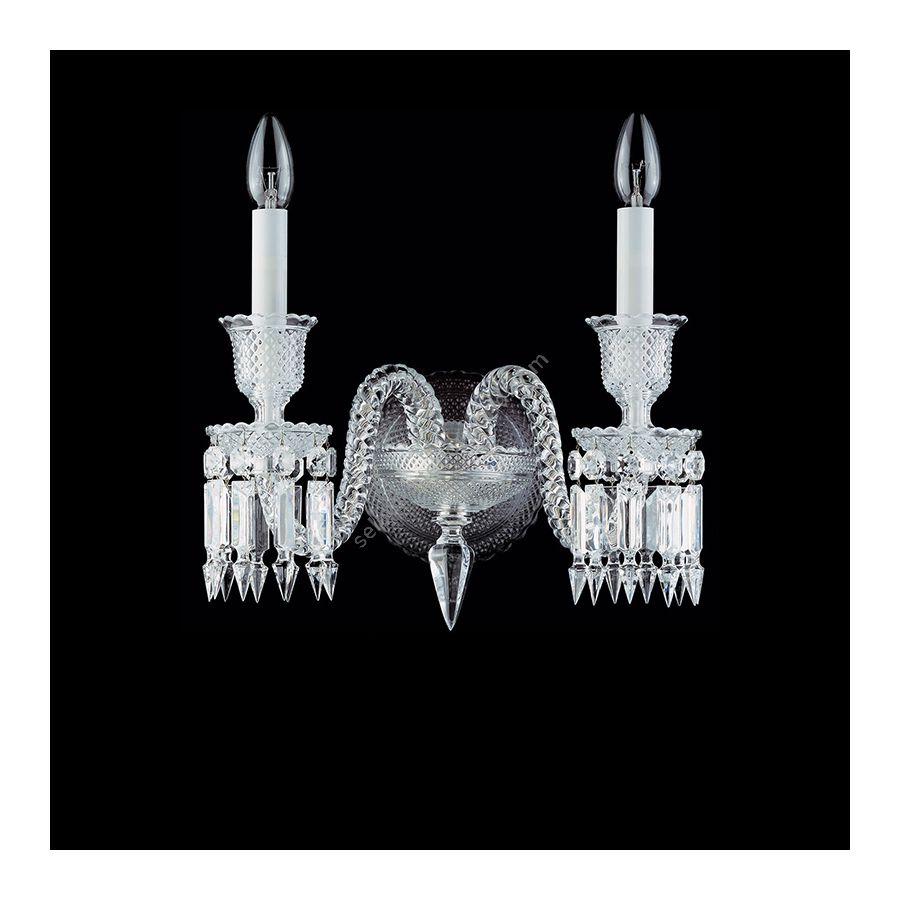 Clear Glass / Without Lampshades / 2 lights (cm.: 37 x 42 x 31 / inch.: 14.57" x 16.54" x 12.2")