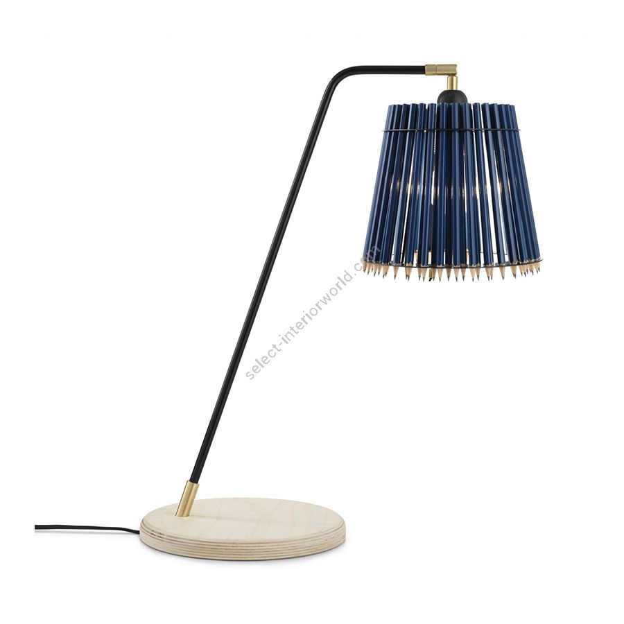 Blue colour lampshade / Black stand