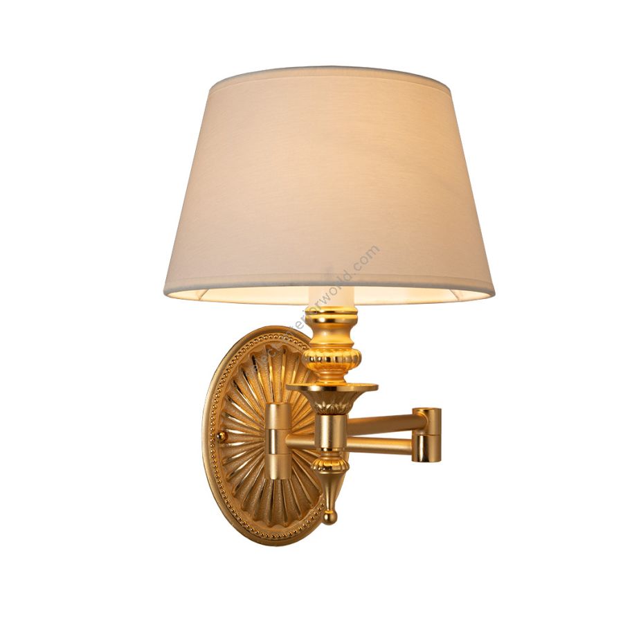 Finish: Antique Gold Plated Type of Lampshade: With Beige Plain lampshade
