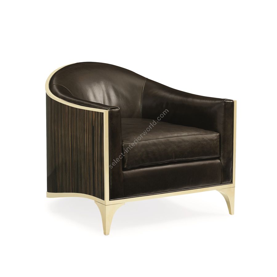 Majestic Gold and Striped Ebony Finishes with Leather Fabric (9059 81CC)