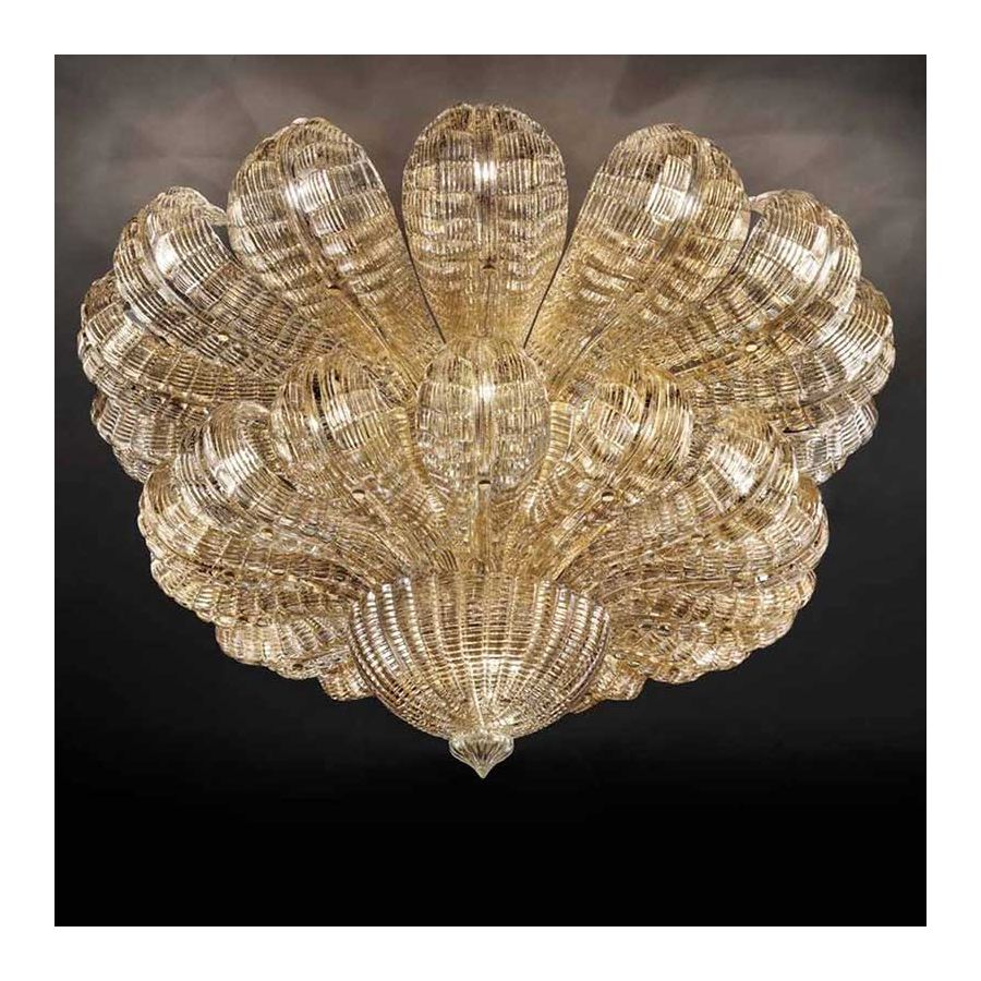 Clear gold colour glass