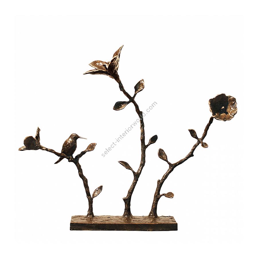 Green / Brown patina finish with polished highlights