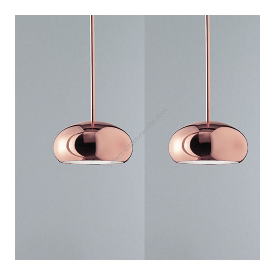 Polish Copper finish / 2 lights (cm.: H max. 280 / inch.: H max. 110.24")
