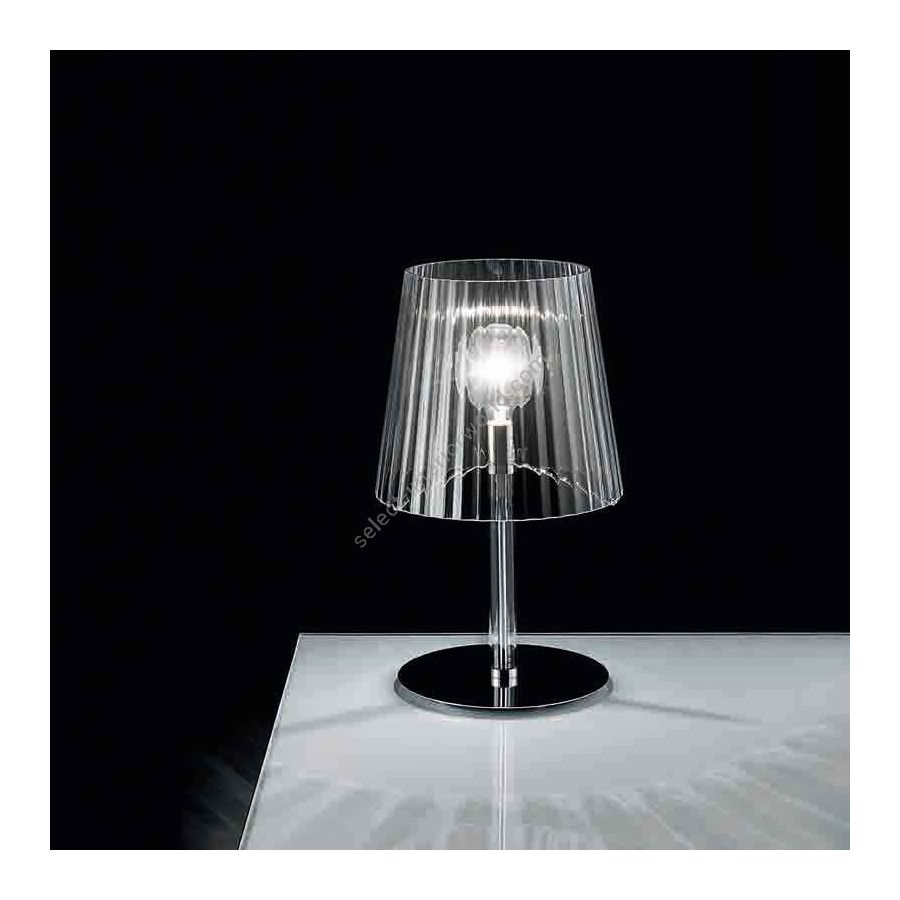 Table lamp / Chrome finish / Clear glass