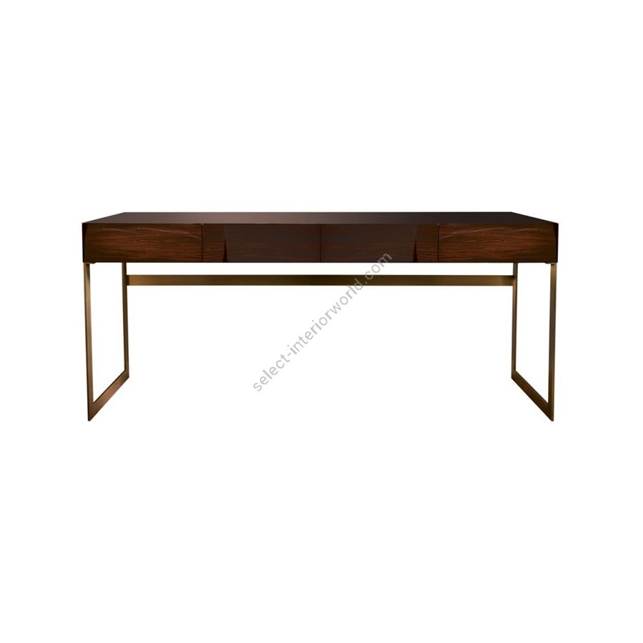 Finish Gloss Brass Plated, Top Gloss Makassar Ebony
cm.: 78 x 182 x 70 / inch.: 30,7" x 71.65" x 27.5"