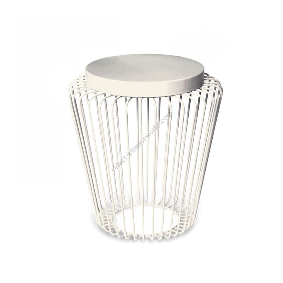 White painted finish