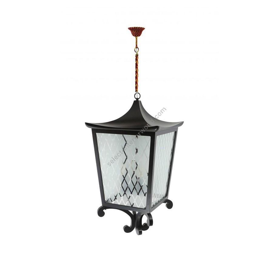 Indoor Lantern Chinese Style / Painted black finish