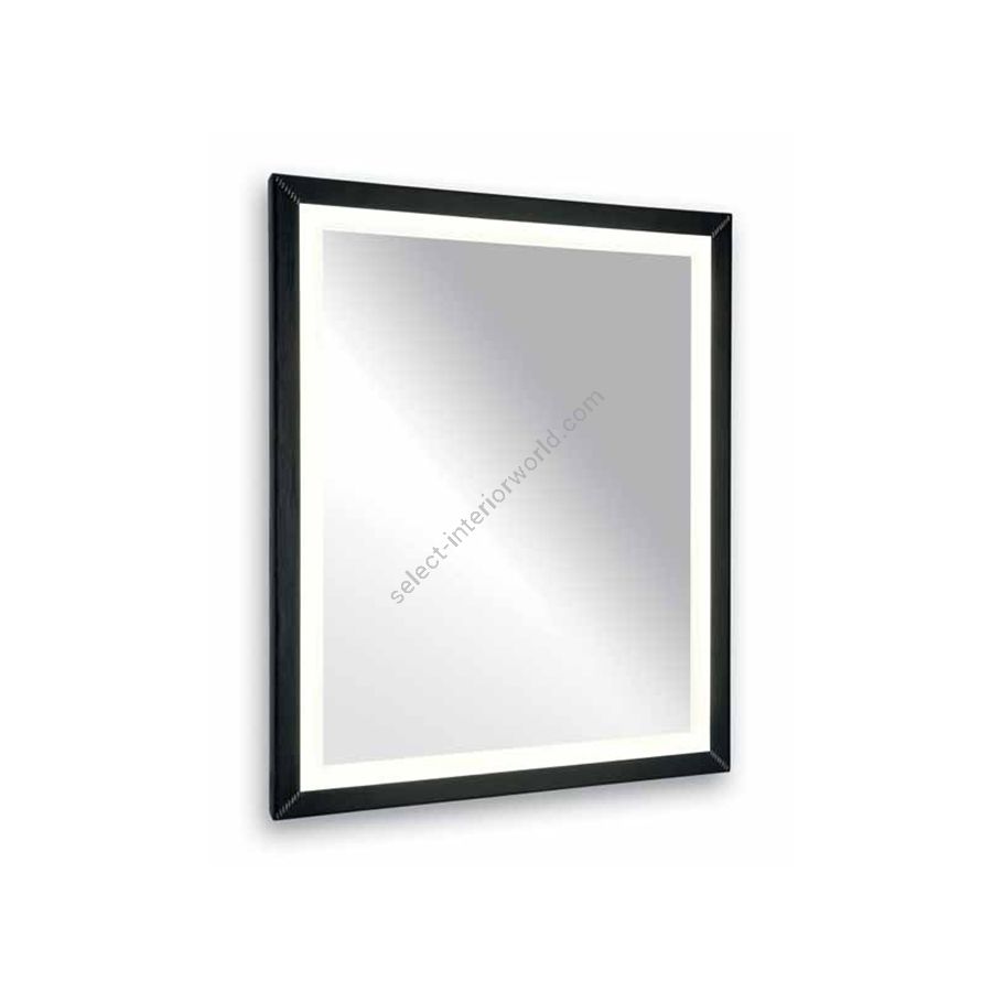 Inside lighted mirror / Frame in faux leather