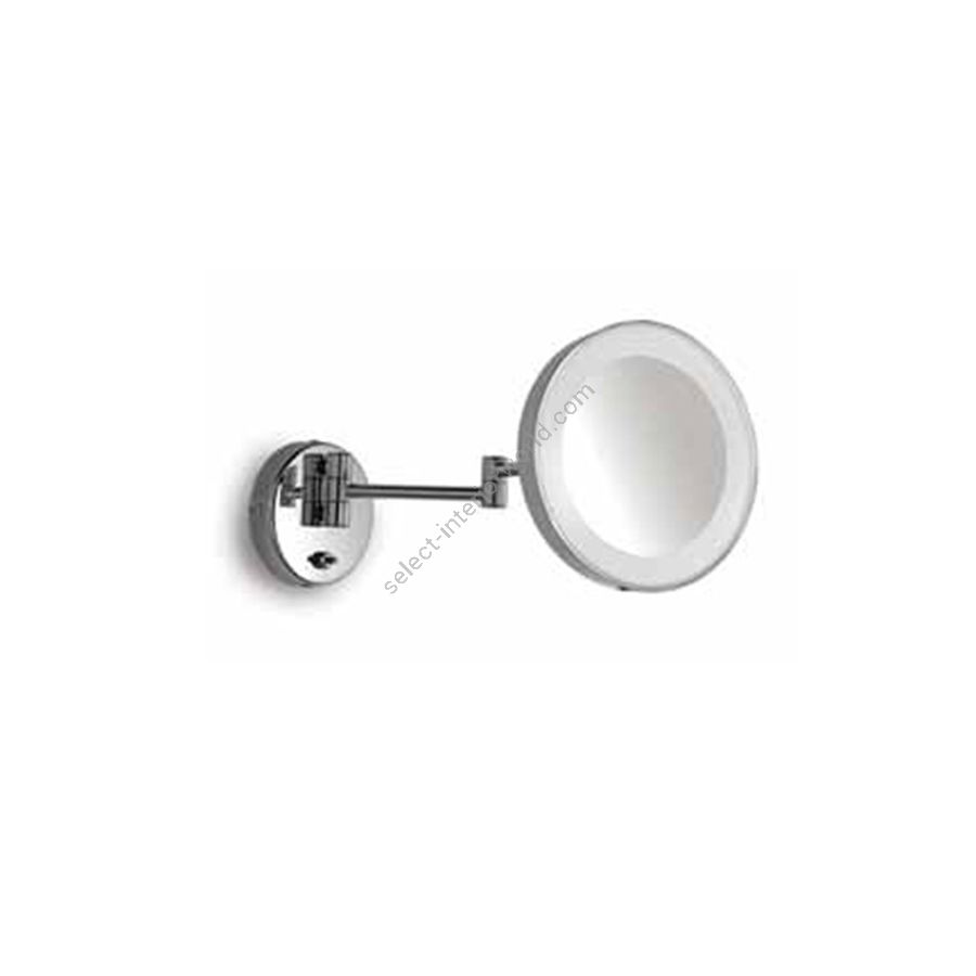 Magnifying mirror with light / Chrome finish