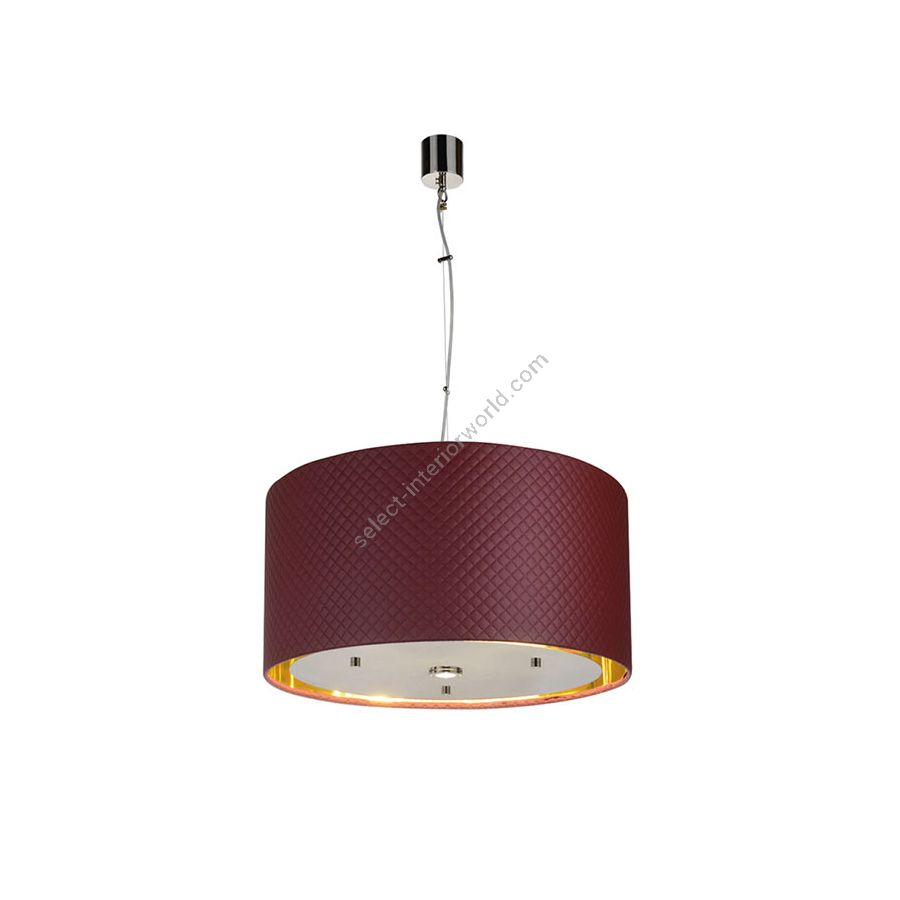 Burgundy faux leather lampshade
