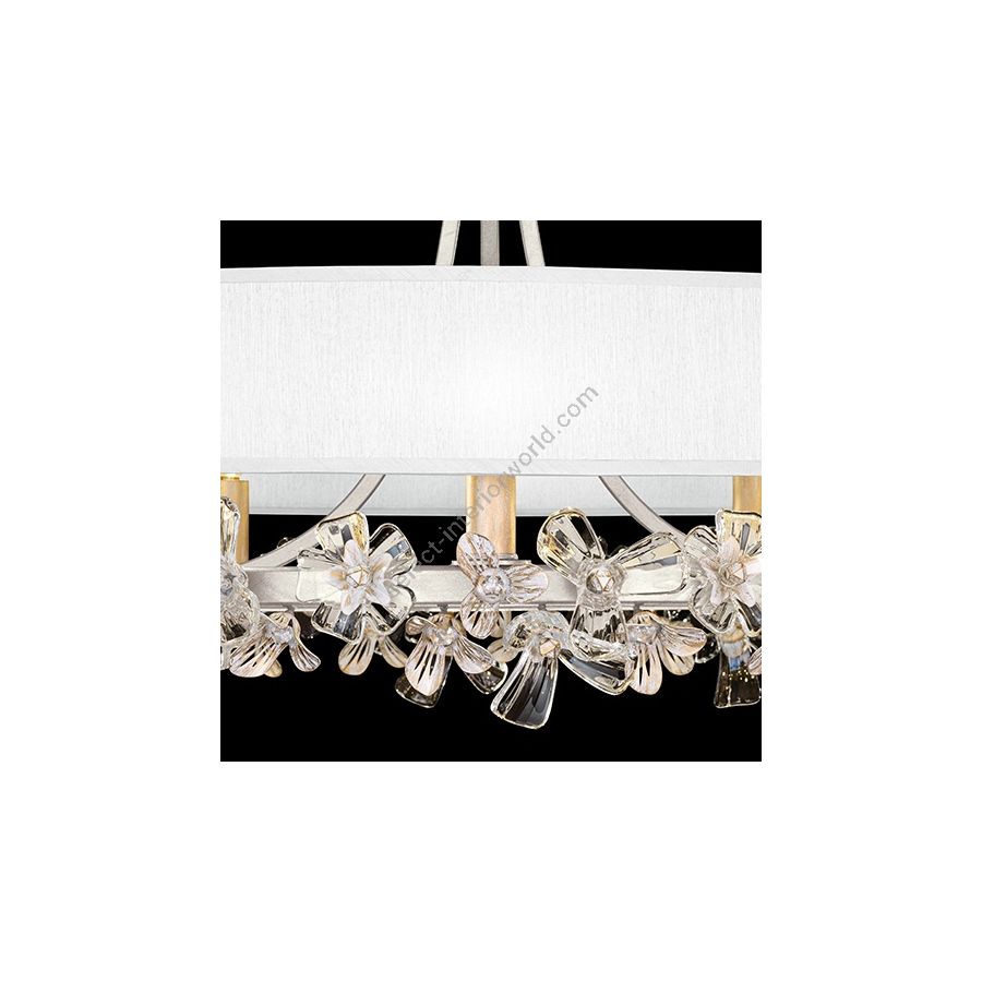 Silver Leaf / White Fabric Shade 915240-11