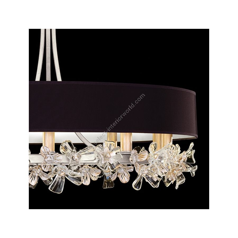 Silver Leaf / Black Fabric & Silver Inner Lining Shades 915240-13