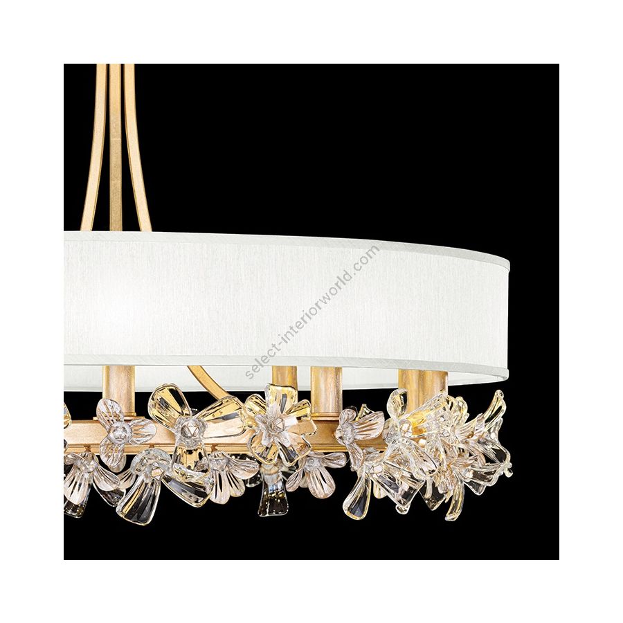 Gold Leaf / White Fabric Shades 915240-21