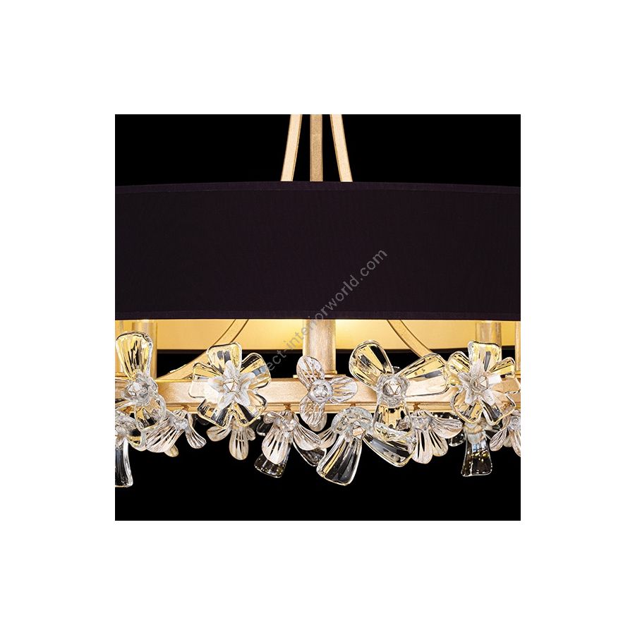 Gold Leaf / Black Fabric & Gold Inner Lining Shades 915240-23