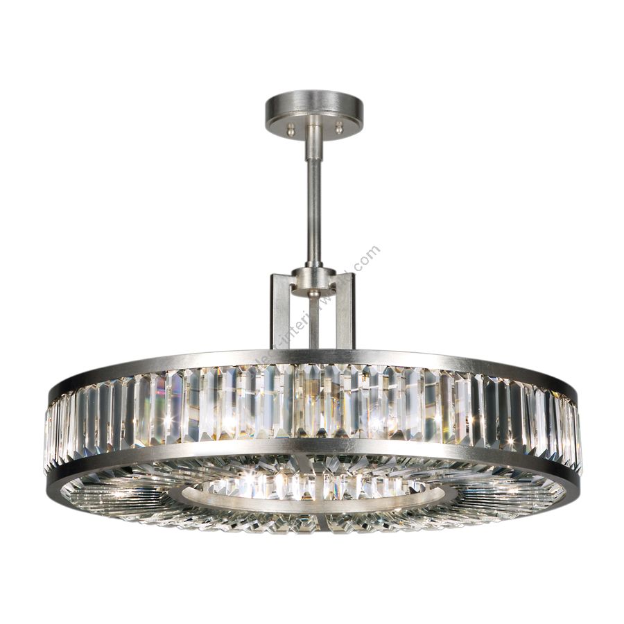 Silver leaf finish, cm.: H 36 x W 74 / inch.: H 14" x W 29" (small)