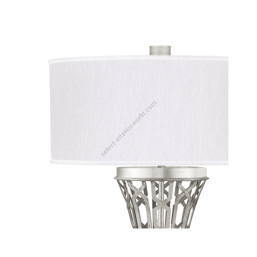 Silver Leaf / White Fabric Shades - 784910-41