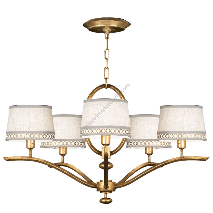 Gold / White Linen Shades - 785440-2