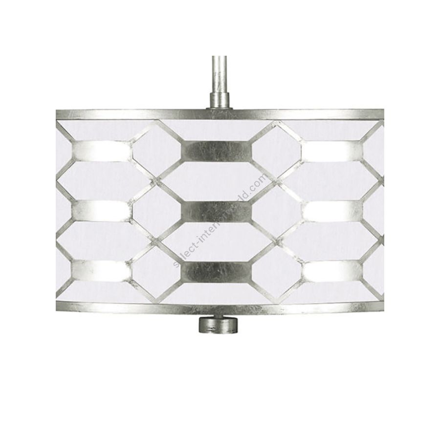 Silver Leaf / White Fabric Shade - 787540-41