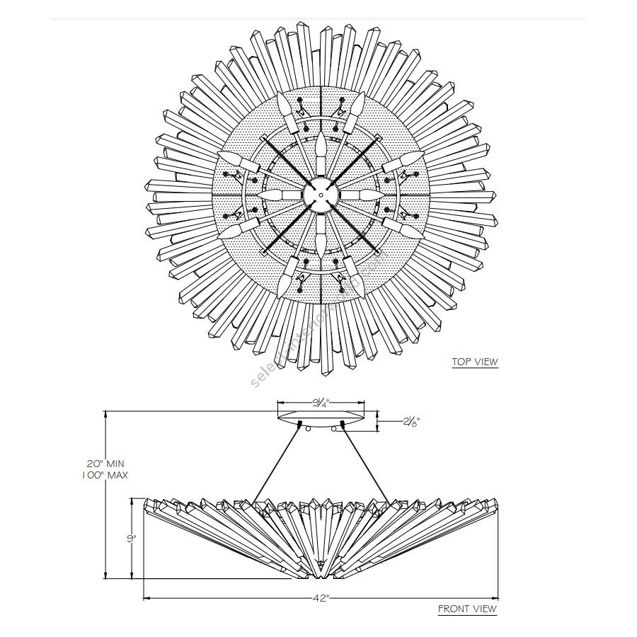 42″ Silver - 870240 / 9” H x 42” W ( 22.86 cm x 106.68 cm )