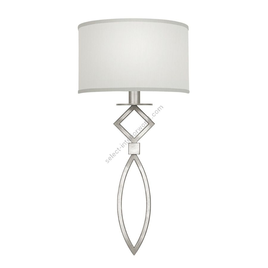 Silver Leaf / White Fabric Shades - 887950-41