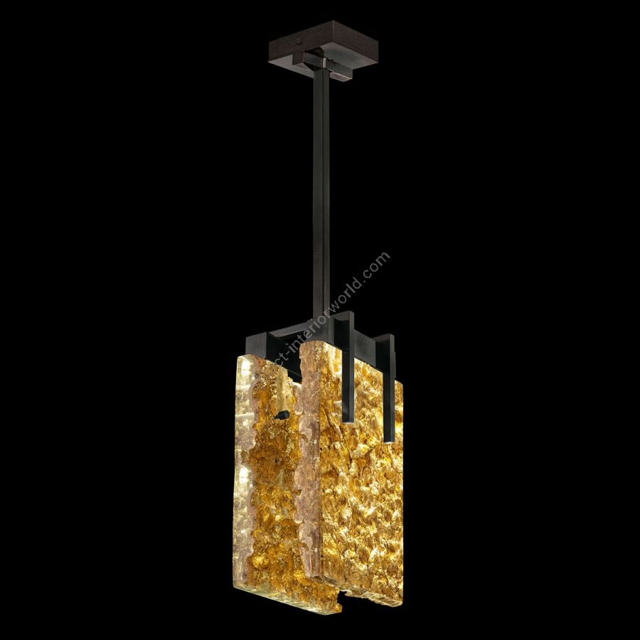 Black / Gold Leaf Glass - 930540-12