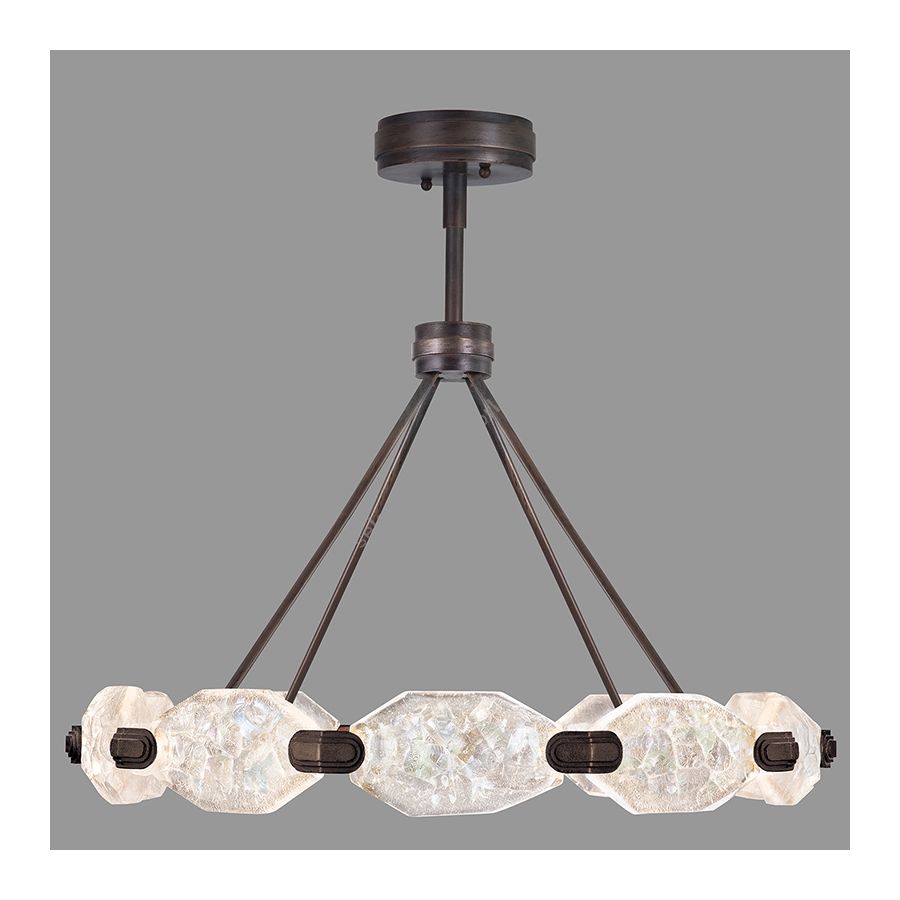 Patinated bronze finish