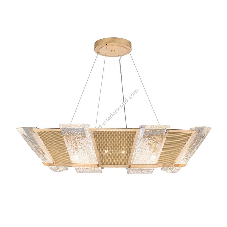 Gold leaf finish with metal mesh