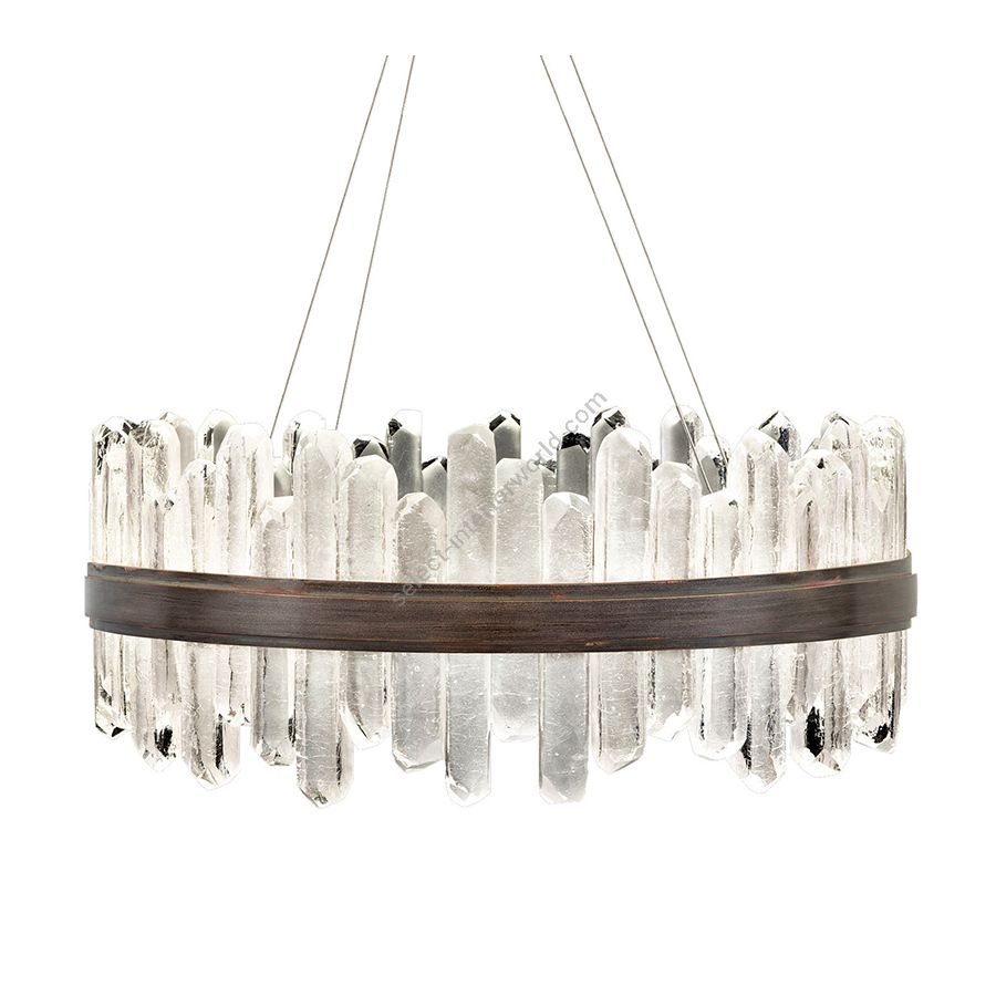 Patinated bronze finish